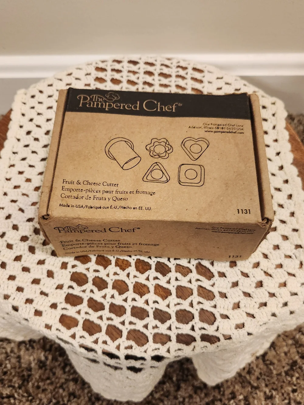 Pampered Chef Fruit & Cheese Cutter #1131 In Original Box With Use / Care Card